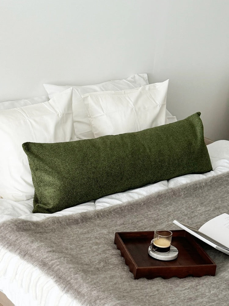 Soft Teddy Boucle Lumbar Pillow Cover, Comfy Oversized Pillow Case, Extra Long Custom Body Pillow Cover, Hidden Zipper