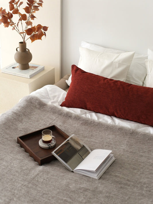 Solid Color Linen Lumbar Pillow Cover, Oversized Long Linen Pillow Case, Soft Linen Body Cushion Cover, Invisible Zipper