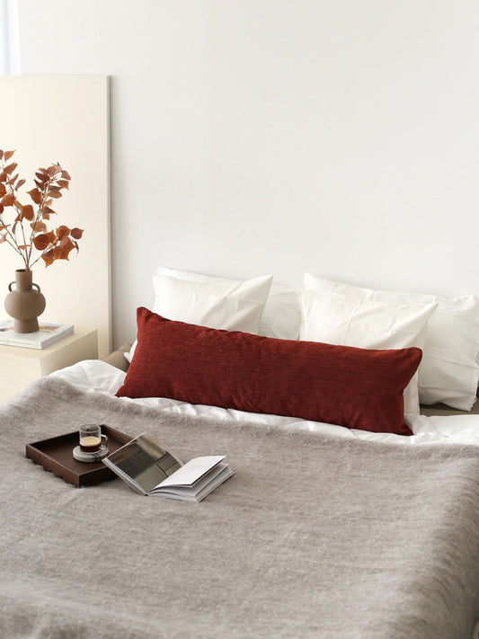 Linen Lumbar Pillow Cover, Oversized Large Linen Body Pillow Case, Soft Linen Long Cushion Cover, Hidden Zipper